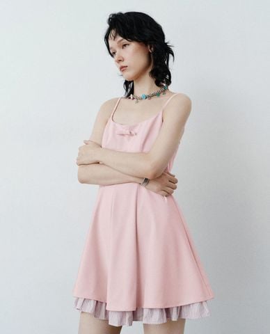  URBAN REVIVO - Đầm hai dây mini dáng xòe 