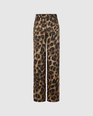  URBAN REVIVO - Quần nữ ống đứng họa tiết da beo 