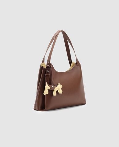  URBAN REVIVO - Túi đeo vai nữ hình thang phối charm 