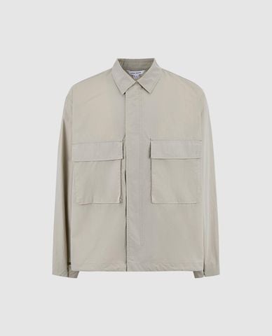  URBAN REVIVO - Áo khoác sơ mi nam cổ bẻ phối túi hộp 