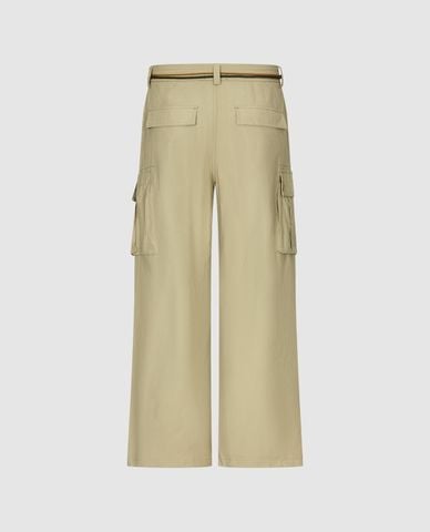  URBAN REVIVO - Quần nam ống rộng kèm dây thắt lưng 