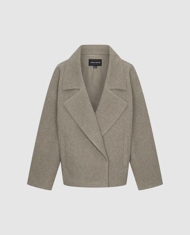  URBAN REVIVO - Áo khoác blazer nữ cổ V phom rộng 