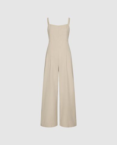  URBAN REVIVO - Jumpsuits nữ hai dây dáng rộng thanh lịch 