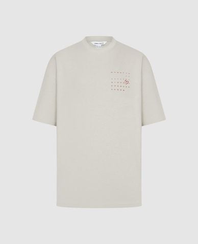  URBAN REVIVO - Áo thun nam cổ tròn tay ngắn in họa tiết 