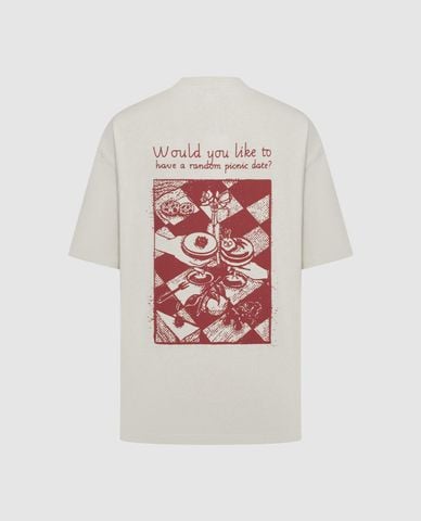  URBAN REVIVO - Áo thun nam cổ tròn tay ngắn in họa tiết 