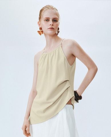  URBAN REVIVO - Áo hai dây nữ cổ yếm Cami 