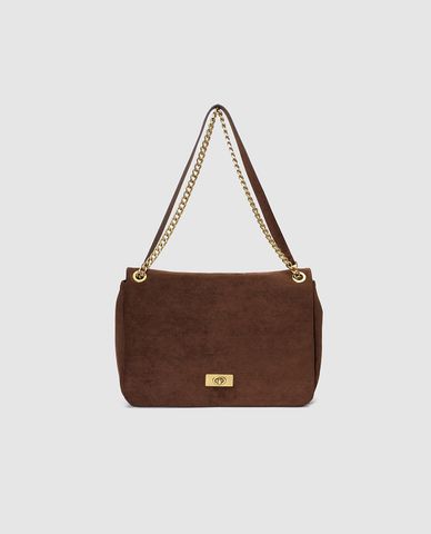  URBAN REVIVO - Túi đeo vai nữ phom chữ nhật nắp gập 