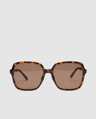  URBAN REVIVO - Kính mát nữ gọng vuông họa tiết cổ điển 