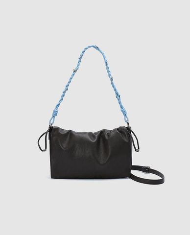  URBAN REVIVO - Túi đeo vai nữ phom chữ nhật quai tết 