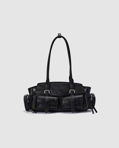  URBAN REVIVO - Túi đeo vai phom chữ nhật phối túi hộp 