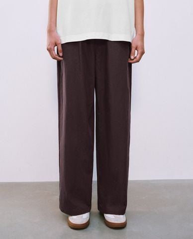  URBAN REVIVO - Quần nam ống rộng lưng thun phối dây rút 