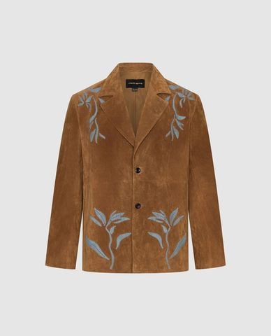  URBAN REVIVO - Áo khoác blazer nam tay dài thêu họa tiết 