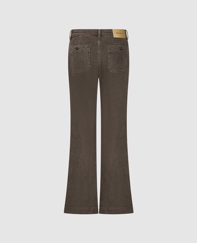  URBAN REVIVO - Quần jeans nữ ống loe cổ điển 