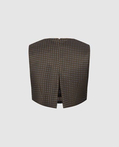  URBAN REVIVO - Áo sát nách nữ phom croptop phối nơ 