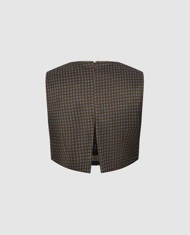  URBAN REVIVO - Áo sát nách nữ phom croptop phối nơ 