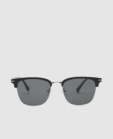  URBAN REVIVO - Kính mát nam gọng tròn nửa viền 