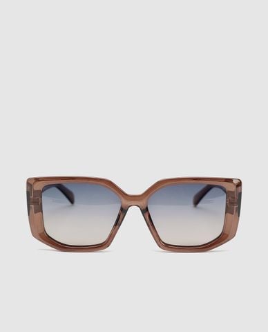  URBAN REVIVO - Kính mát nữ gọng đa giác bản dày 