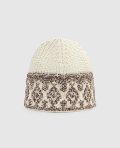  URBAN REVIVO - Nón len unisex họa tiết hình học 