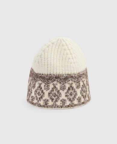  URBAN REVIVO - Nón len unisex họa tiết hình học 