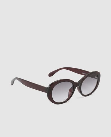  URBAN REVIVO - Kính mát nữ gọng oval bản dày 