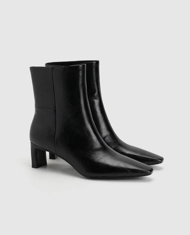  URBAN REVIVO - Giày boots cao gót nữ mũi nhọn gót vuông 