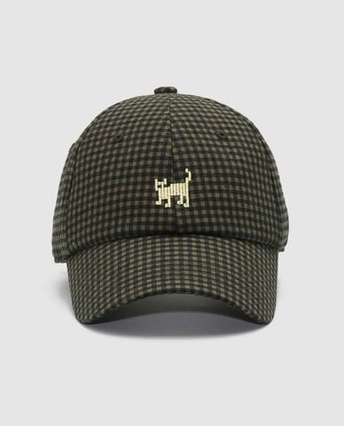  URBAN REVIVO - Nón bóng chày unisex họa tiết caro 