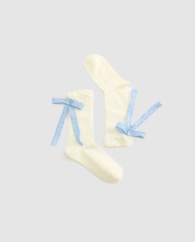  URBAN REVIVO - Vớ nữ cổ cao phối nơ 