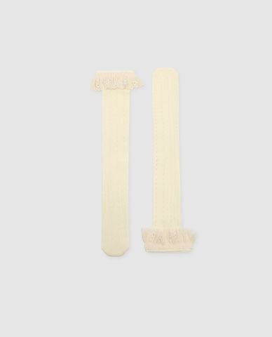  URBAN REVIVO - Vớ nữ cổ cao phối bèo 