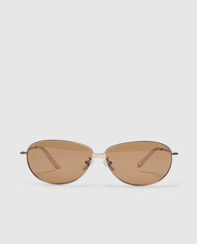  URBAN REVIVO - Kính mát nữ gọng oval bản mảnh 