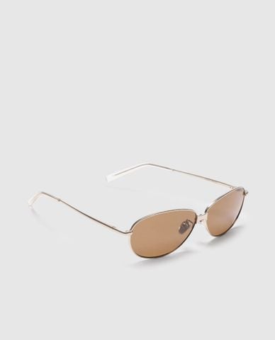  URBAN REVIVO - Kính mát nữ gọng oval bản mảnh 
