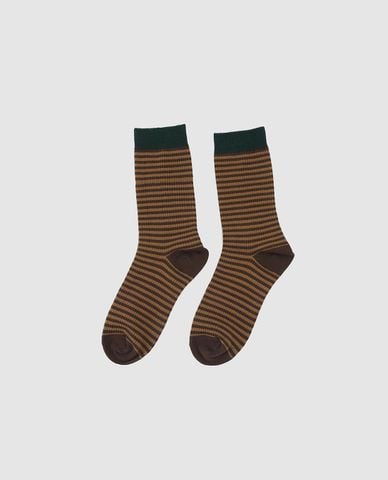 URBAN REVIVO - Vớ unisex cổ cao sọc ngang 