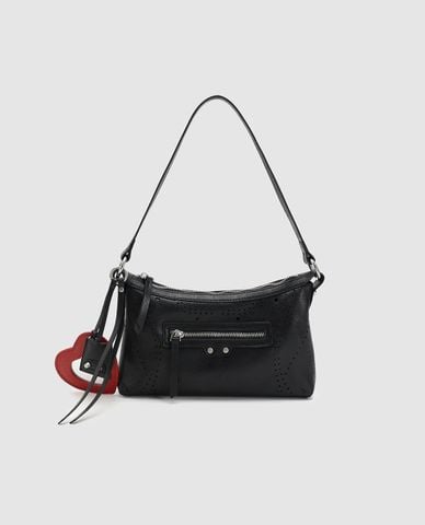  URBAN REVIVO - Túi đeo vai unisex phối charm trái tim 