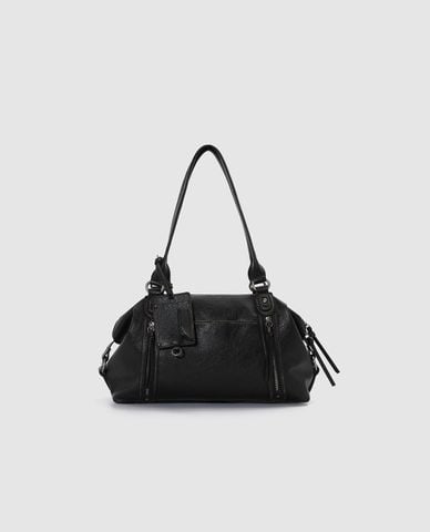  URBAN REVIVO - Túi xách nữ phối khóa zip đa ngăn 