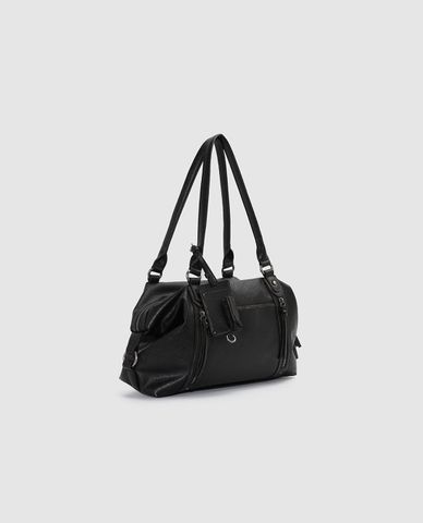  URBAN REVIVO - Túi xách nữ phối khóa zip đa ngăn 