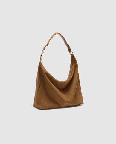  URBAN REVIVO - Túi đeo vai nữ phom hobo khóa kéo 