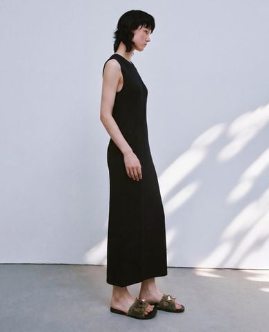  URBAN REVIVO - Đầm sát nách midi thanh lịch 