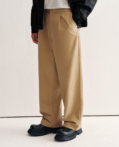  URBAN REVIVO - Quần nam ống rộng lưng thun hiện đại 