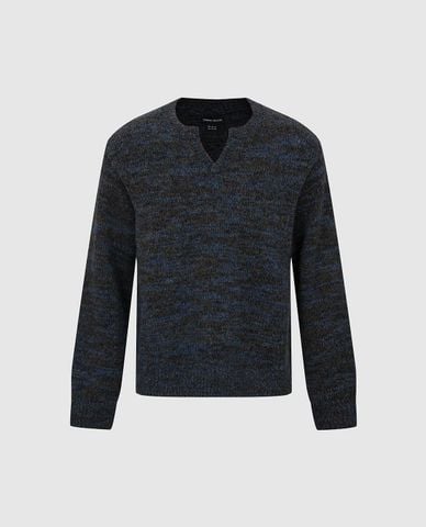  URBAN REVIVO - Áo sweater nam cổ V tay dài 