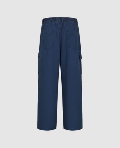  URBAN REVIVO - Quần nam ống rộng lưng thun 