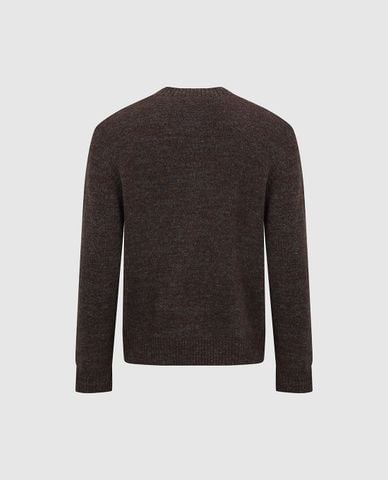  URBAN REVIVO - Áo sweater nam tay dài thêu chỉ tương phản 