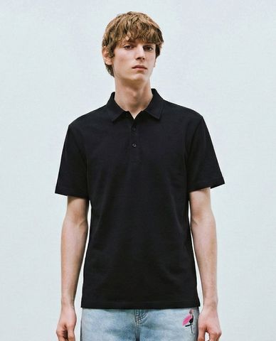  URBAN REVIVO - Áo polo nam cổ bẻ tay ngắn thanh lịch 