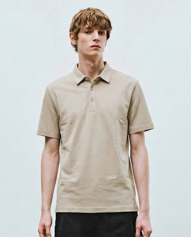  URBAN REVIVO - Áo polo nam cổ bẻ tay ngắn thanh lịch 
