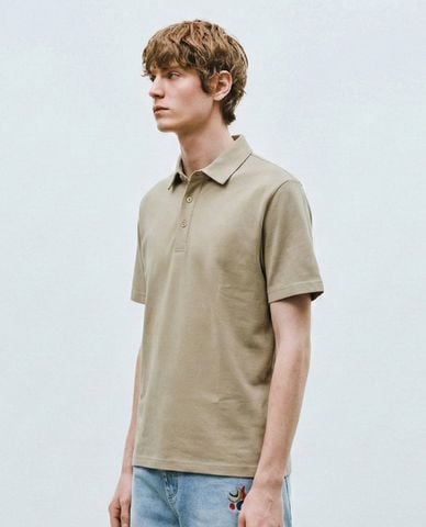  URBAN REVIVO - Áo polo nam cổ bẻ tay ngắn thanh lịch 