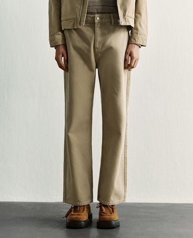  URBAN REVIVO - Quần jeans nam ống đứng cá tính 