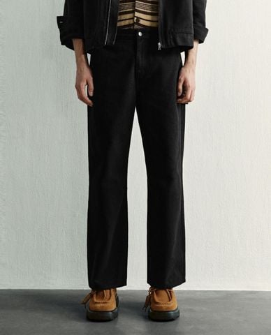  URBAN REVIVO - Quần jeans nam ống đứng cá tính 