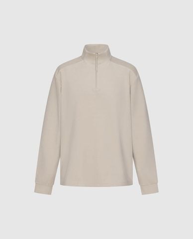  URBAN REVIVO - Áo sweatshirt nam cổ trụ khóa kéo 
