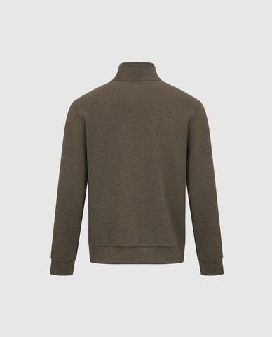  URBAN REVIVO - Áo sweatshirt nam cổ trụ khóa kéo 