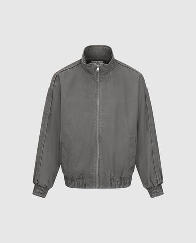  URBAN REVIVO - Áo khoác bomber nam cổ trụ tay dài 