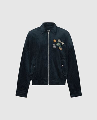  URBAN REVIVO - Áo khoác bomber nam thêu họa tiết 