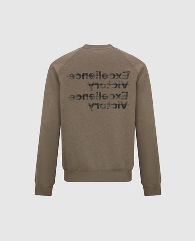  URBAN REVIVO - Áo sweatshirt nam cổ tròn tay dài in chữ 